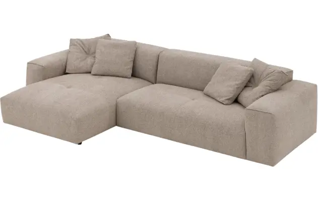 Goossens loungebank lago bruin stof - 8252191-{merk}-lago-bank-stof-bruin-05